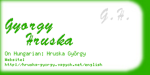 gyorgy hruska business card